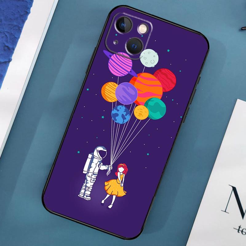 Planet Astronaut Hülle Für iPhone 15 14 13 12 11 Pro Max X XS Max XR 7 8 Plus SE 2020 2022 Bumper Hülle