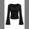 Women's Casual V-Neck Long Sleeve Top, Fashion Blouse for Daily Wear and Work