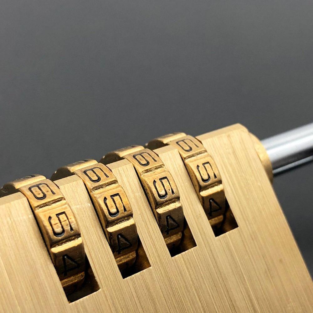 Travelling Combination Padlock Brass Code Lock Mini Number Password Lock Door