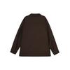 Uniqlo Solid Color Single-Breasted Loose Long Sleeve Shirt Unisex Shirts Brown 460691-37