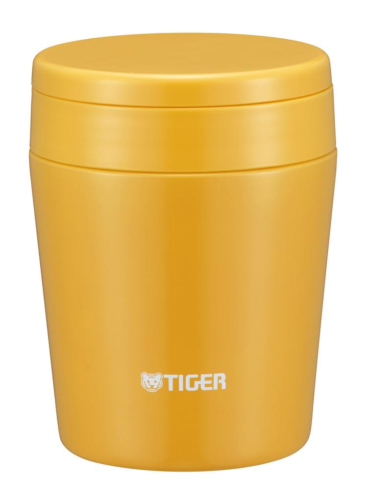 Tiger Vacuum Insulated Soup Jar, 300ml, for Lunch Boxes, Wide Mouth, Round Bottom, Saffron Yellow, MCL-B030-YS