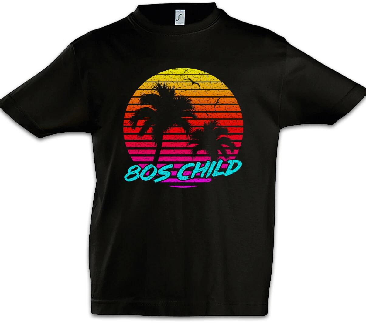 

80s Child Kids Boys T-Shirt Audio Synthesizer Sound Wave Electro DJ MC Fun- 120