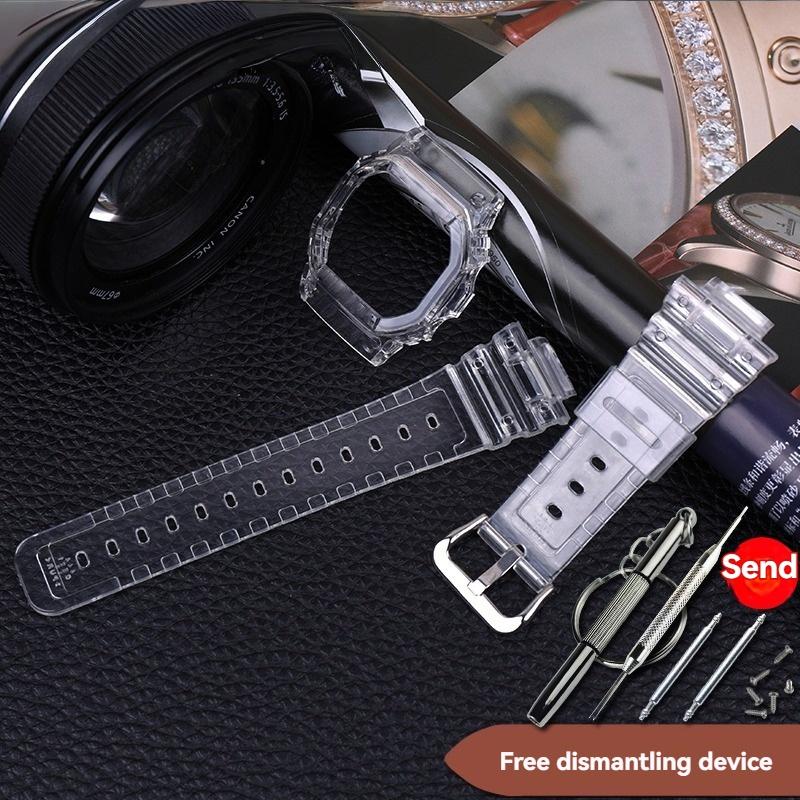 Resin Strap Case for DW5600 DW-5600 GW-B5600 DW-5610 GW-5610 GW-B5600 Waterproof Watch Bracelet Bezel Shell Watchband Case
