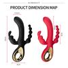 3 in 1 Rabbit Vibrator Women Dildo Sex Toys G-Spot Vaginal Orgasm Masturbator Anal Plug Clitoris Nipple Stimulator Adult Insert Masturbation Supplies