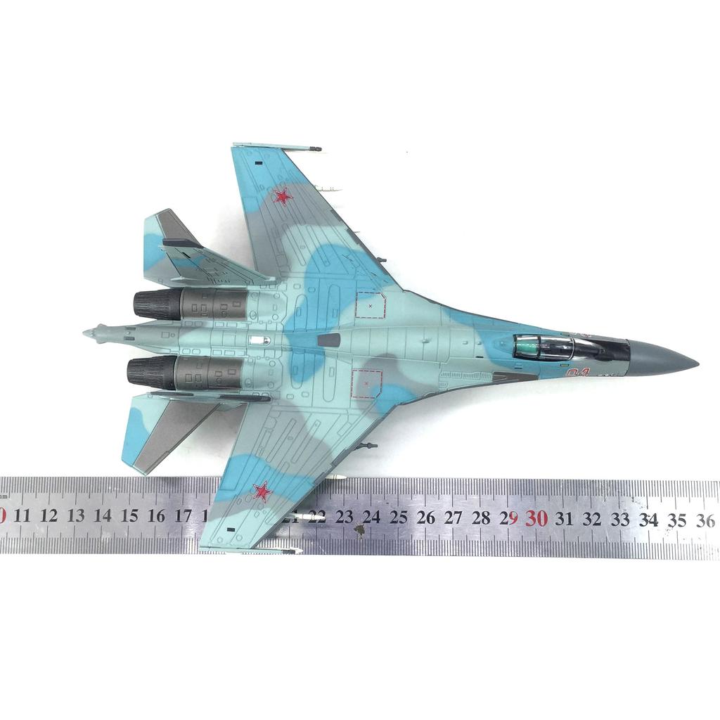 Avião em Escala 1/100 SU35 Super Posição Lateral SU-35 Caça Modelo de Liga Caça a Jato Modelo de Avião Modelos de Aviões em Miniatura