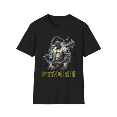 T-shirt Pittsburgh Pirates Mash-Up Horreur - Vêtements de Fan de Baseball Spooky