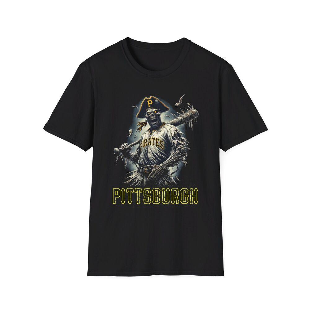

Pittsburgh Pirates Horror Mash-Up T-Shirt - Spooky Baseball Fan Apparel 2XL