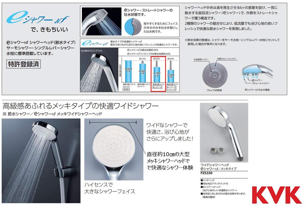 KVK Shower Head Comfortable Wide Shower Head PZS330