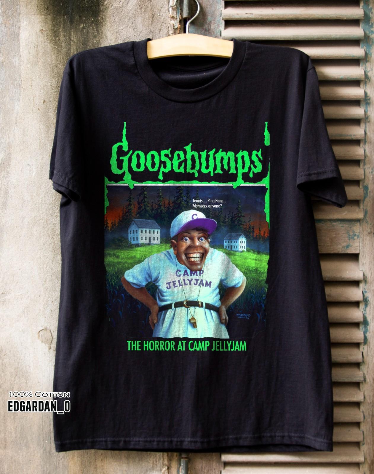 Goosebumps The Horror at Camp Jellyjam Halloween Black T-shirt Size S-5XL XXXXL