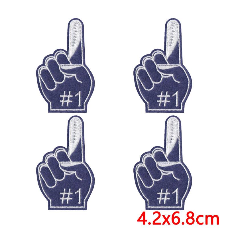 10Pcs Football Game Day Embroidery Patches, Helmet Bow Slogan Iron On Patches for Clothing Backpack Jeans DIY