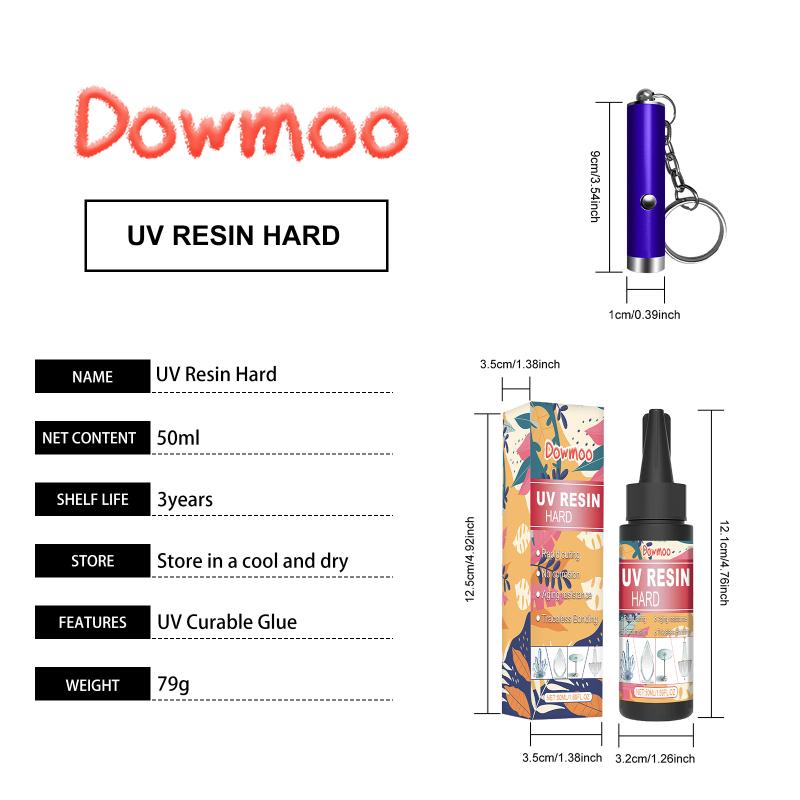 Dowmoo UV Activated Resin Glue Fast  High Hardness for Repairing Jewelry and DIY Art Projects