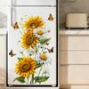 Sunflower Daisy Butterfly Wall Sticker Rustic Self Adhesive Fridge Cabinet Door Decor