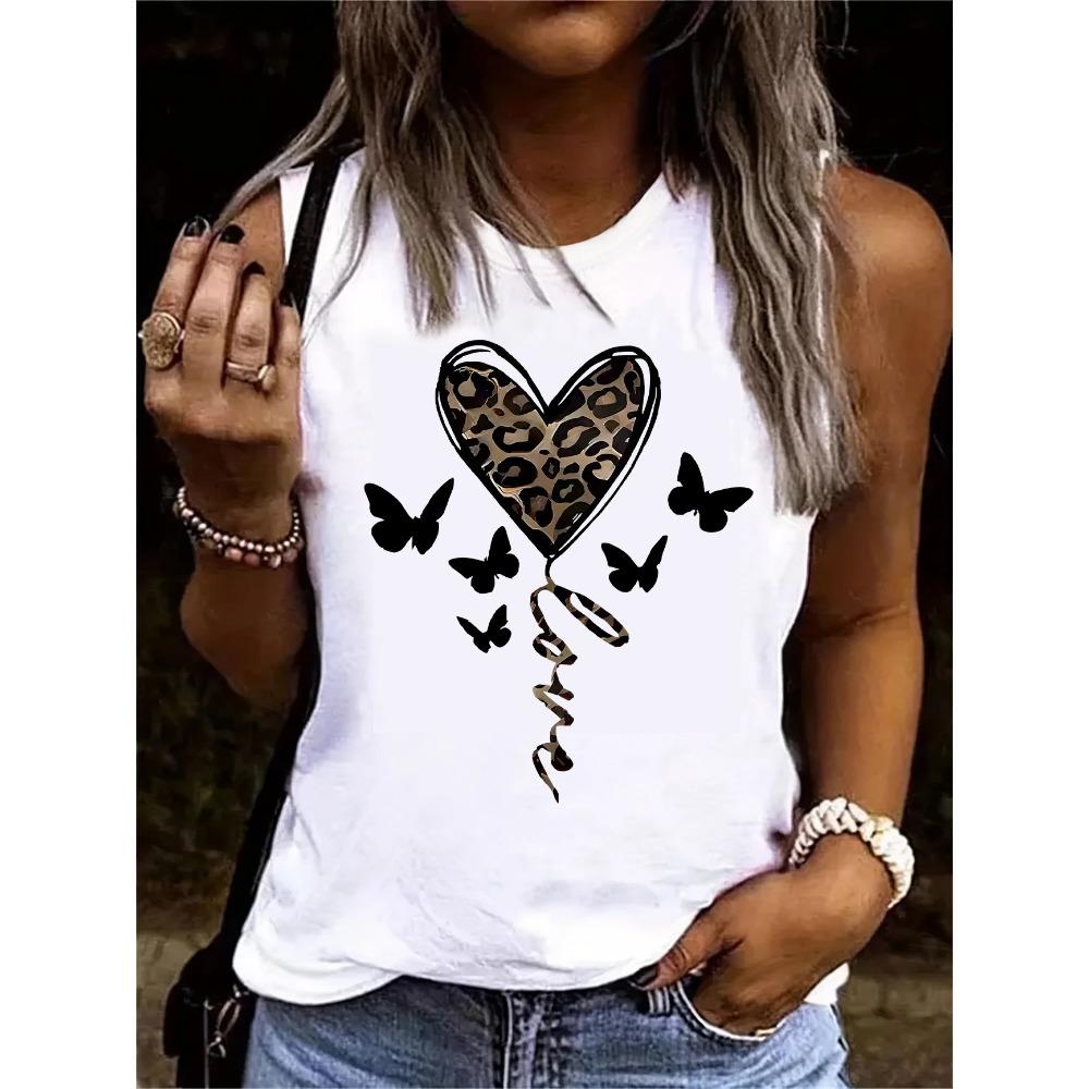 Women s sleeveless round neck casual top with vest pattern S
