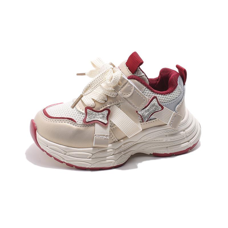 Girls sports shoes boys fashion dad shoes 2025 spring and autumn new children's running shoes mesh breathable casual shoes