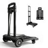 MOON LENCE Folding Carrying with Elastic 4 Perfect for Luggage and with Swivel Casters Cart, Compact, Lightweight, Quiet, Straps, Wheels, Outdoors,