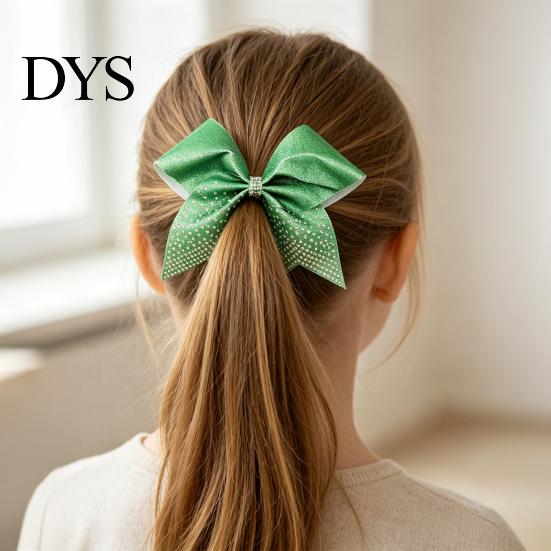Glitter Bow Hair Clips Sparkling Clip, Sequin Clip for Cheerleading Aerobics Stage Accessories Performance And Dance Team Accessories, Decorative Ties