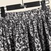 Ta Chi Lace Patchwork Chiffon Floral A-Line Skirt