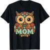 Retro Flower Owl Mom Mama Grandma Mother's Day Womens T-Shirt