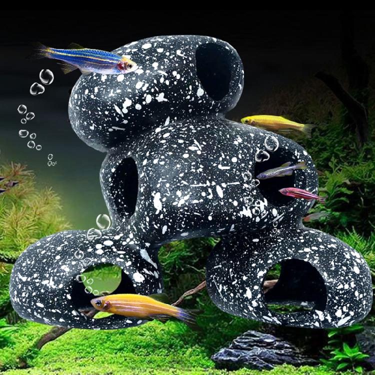 Aquarium Resin Rock Cave Decoration Hideout for Hermit Crabs Shrimp Guppy