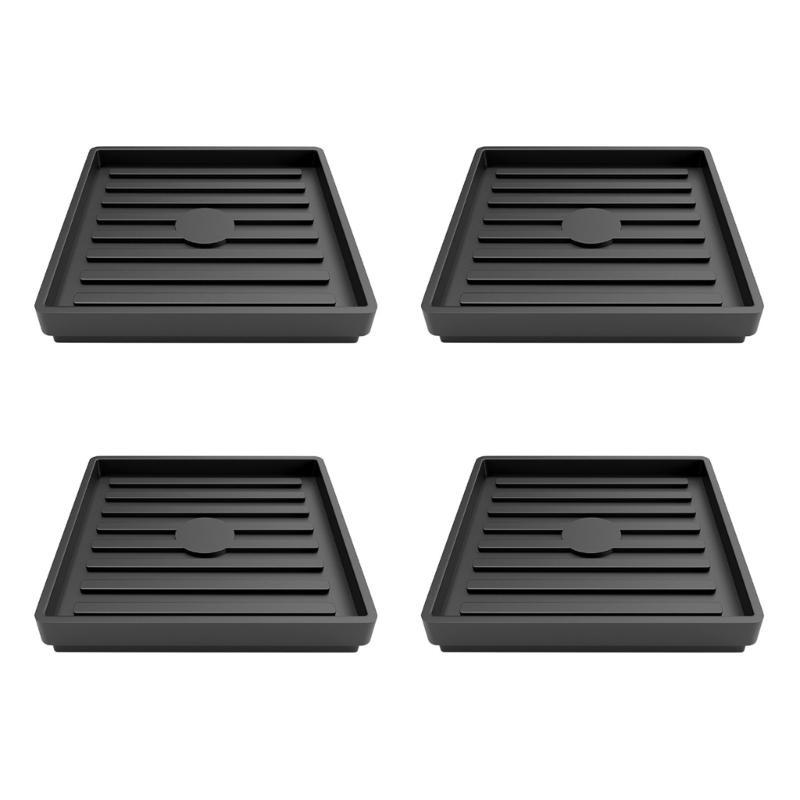 4 Pack Rubber Casters Cups Without Slip Furniture Grippers Round Sofa Stoppers Convenient for Bed Couch Table Chair