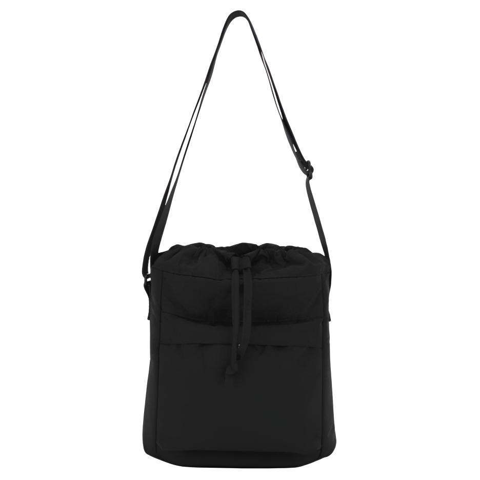 UNIQLO Fashion Minimalist Drawstring Closure Polyester Crossbody Shoulder Bag Mini Unisex bags Black 472032-09