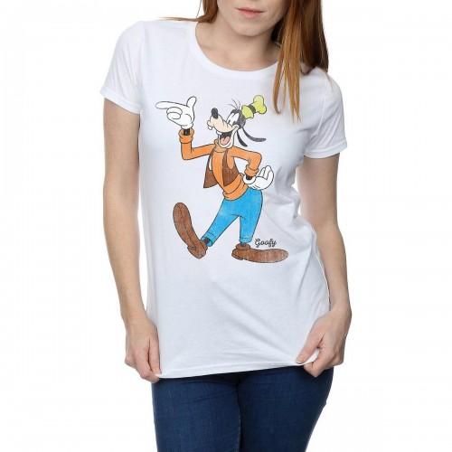 

Disney Womens/Ladies Classic Goofy Cotton T-Shirt XXL білий