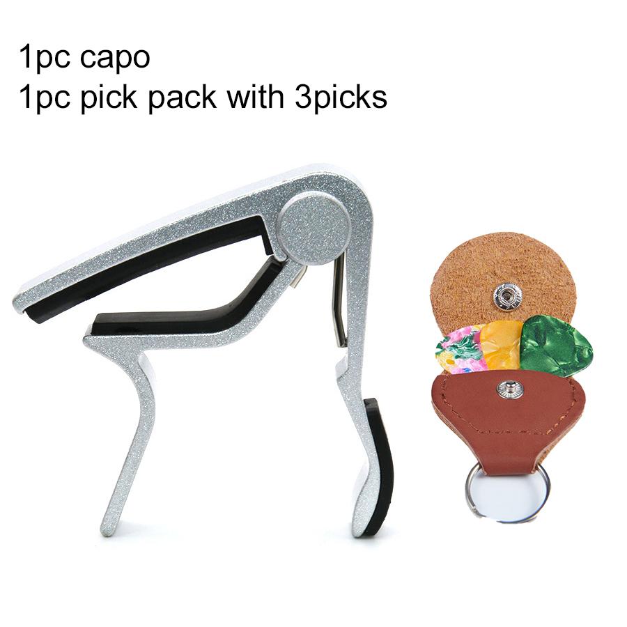 1 Stück Gitarren-Capo mit Paddel-Tasche für Akustik-E-Gitarre Einhand-Capos Mehrfarbiges Instrumenten-Gitarrenzubehör TMZ