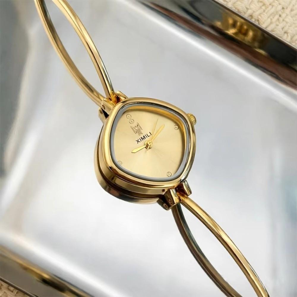 Solid Color Dial Square Bangle Watch Thin Metal Bracelet Ladies Wristwatch Bracelet Wristwatch