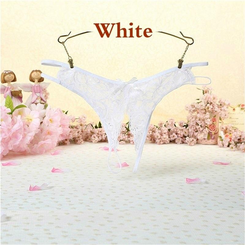 WAKEWAY Sexy Women Open File Lace G String Thongs Low Waist Seamless Female Underpants Comfortable Ladies Fun Underwear