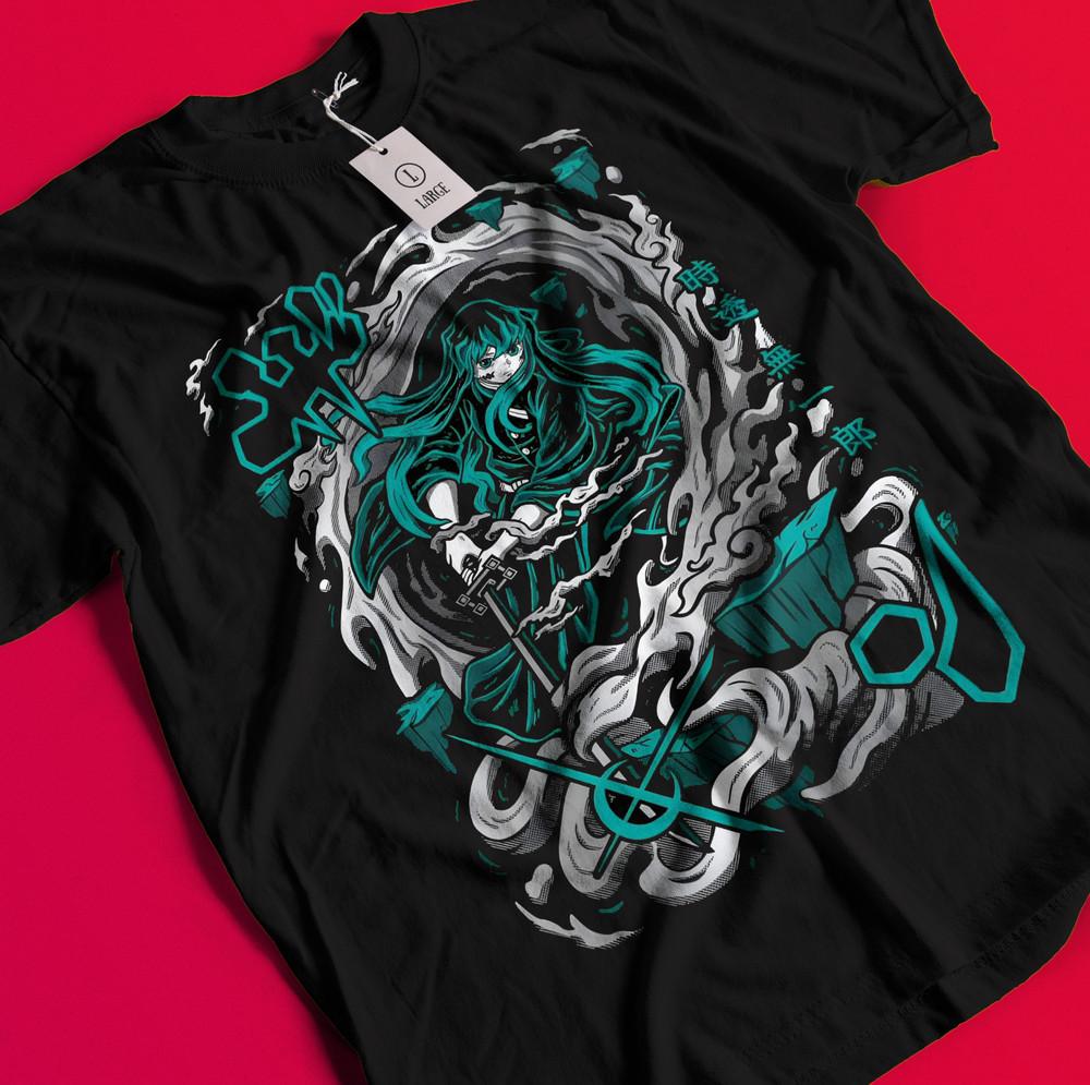 

Demon Slayer Shirt Muichiro Tokito Tshirt Zenitsu T-Shirt Muzan Tanjiro Doma Tee BB757 4XL