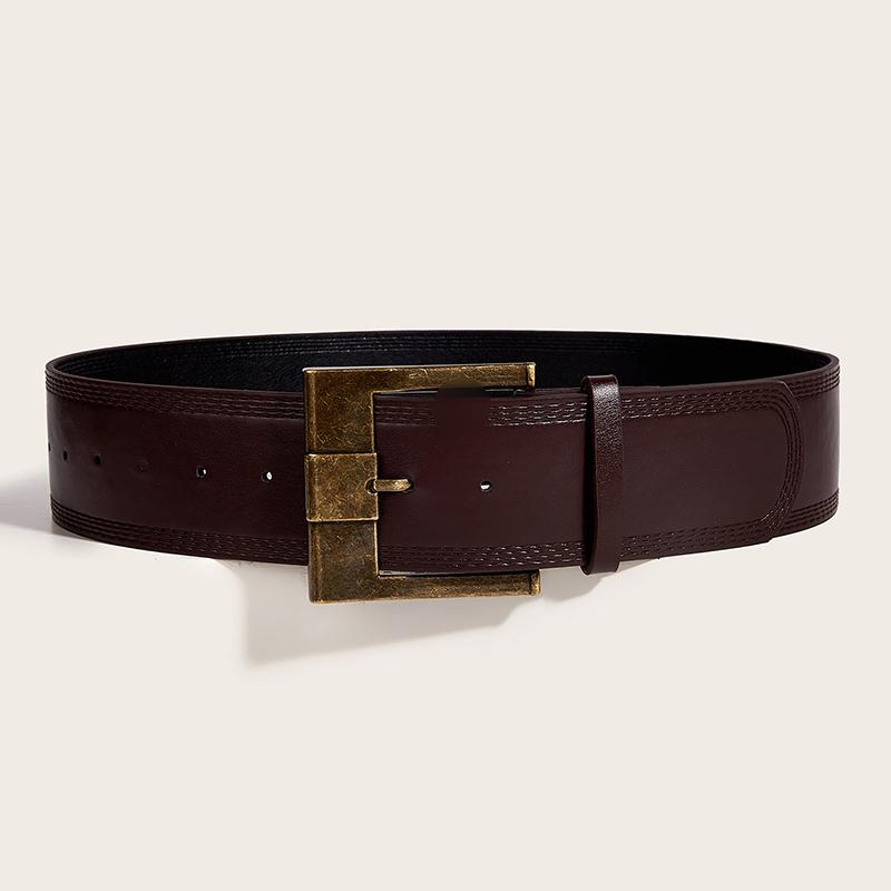 Retro Maillard Style Wide Belt For Women To Slim Down The Waist And Match The Temperament Of The Skirt
