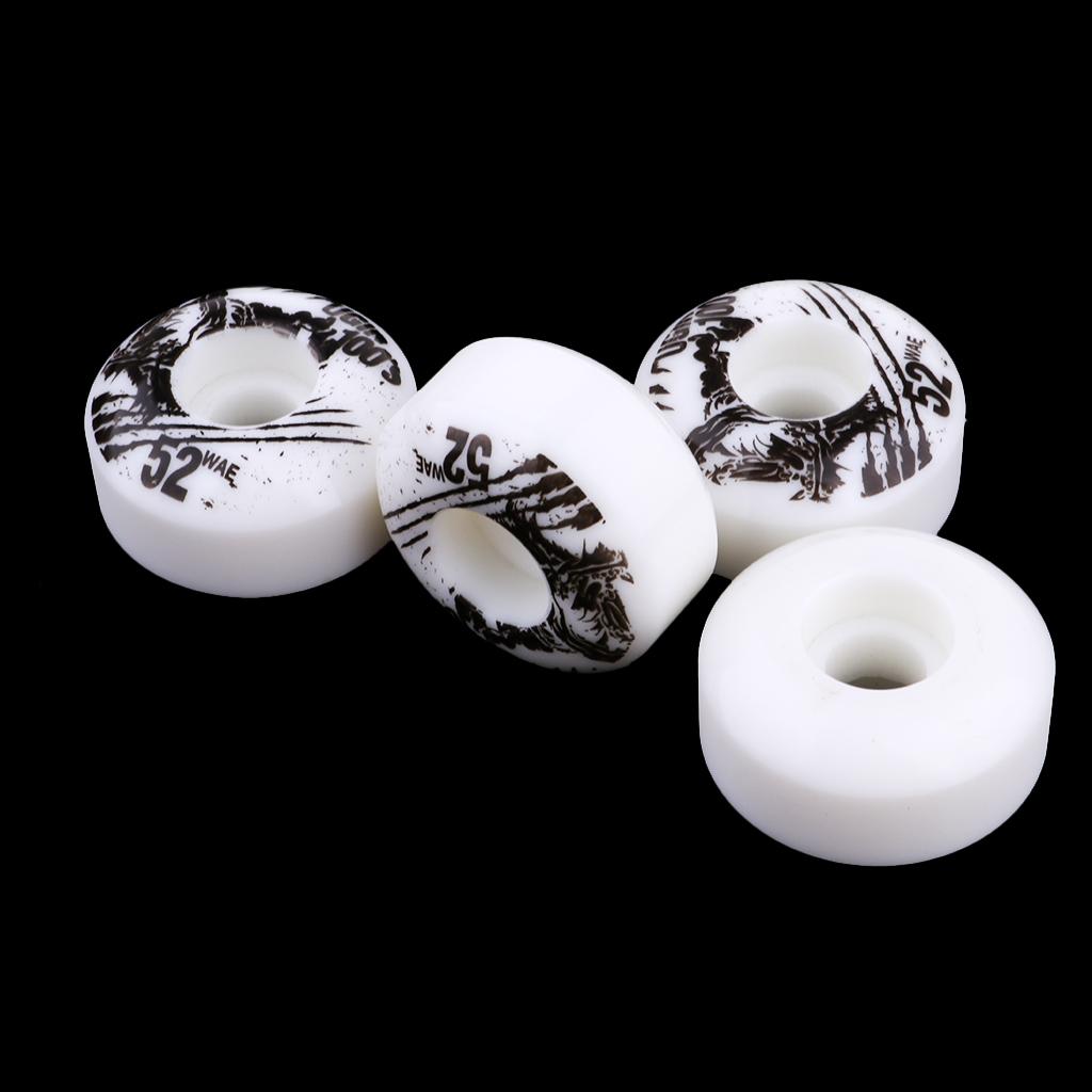 Durable PU Skates Wheels Replacement 52x30mm Set Skateboard Wheels for Street Skating and Scooter Parts
