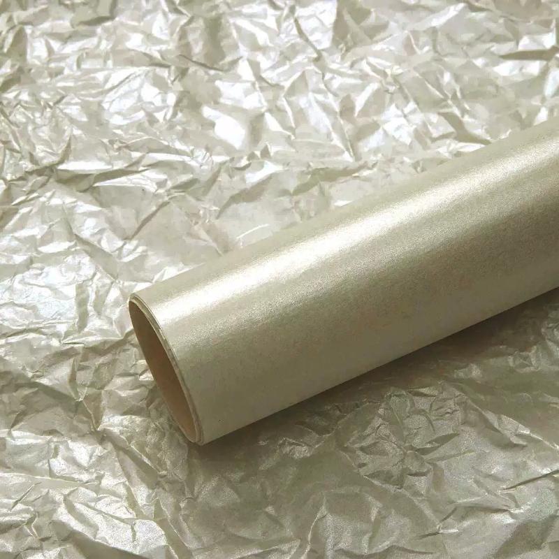 Interlining Paper Flower Bouquet Packaging Pearlescent Papers Pleated Waterproof Strong Material Wedding Birthday Gift Party Decoration DIY Paper
