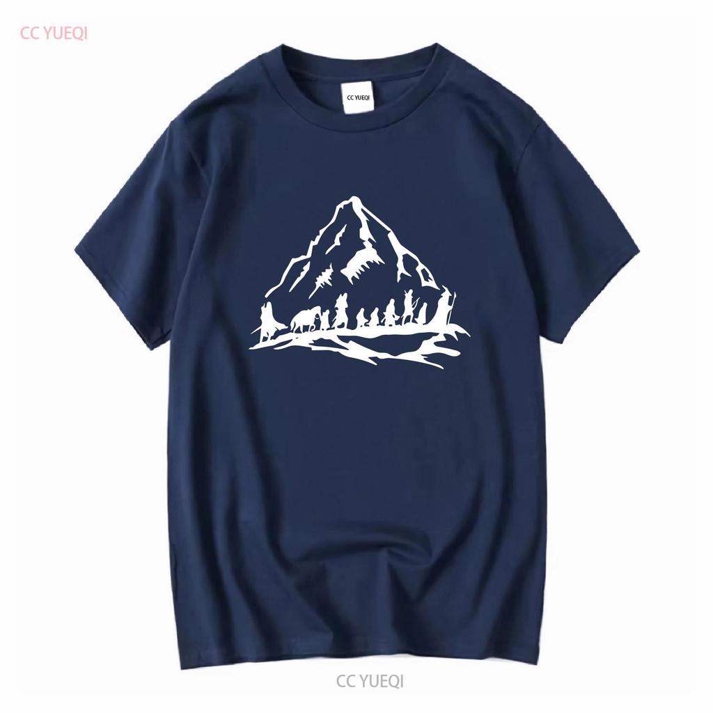 Fellowship of the Ring T Shirt LOTR Mountain  Womens Mens  vintage Washed Stretched streetwear Comfortable homme Casual Unisex