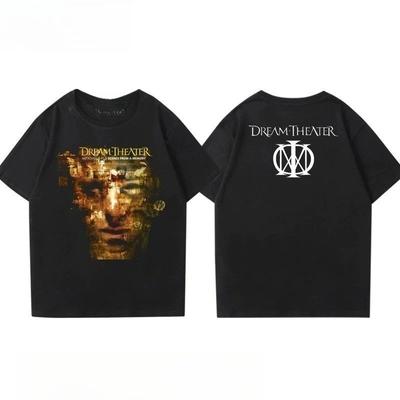 Dream Theater Dream Theatre Print T Shirts Rock and Roll Band Tshirts Cotton High Street Short Sleeve Casual Loose Tops Unisex
