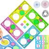 4/8pcs Transparent Spirograph Drawing Rulers (20x11cm) – Rotating Geometric Pattern Templates, Reusable Drafting Tools