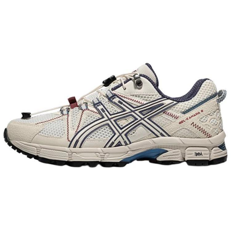 ASICS Men s GEL-KAHANA 8 FL Trail Running Shoes Cream Navy 1011C114-100