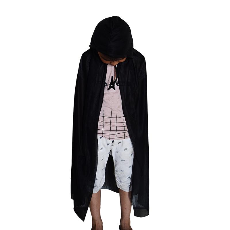 Grim Reaper Wizard Cloak: Black Magic Vampire Pirate Cape Costume
