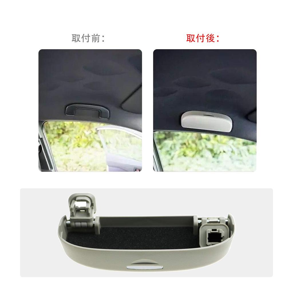 RUIYA Sonnenbrillen-Aufbewahrungskoffer für Honda RV und Civic Autoaufbewahrung ABS Stoßfest Sonnenbrillenetui mit Installationswerkzeughalter/Brillen