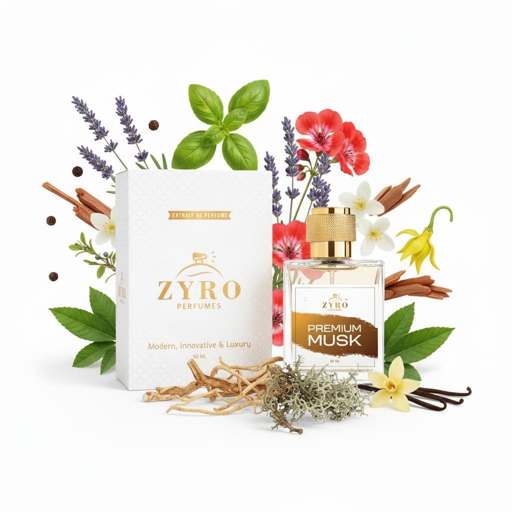 

ZYRO Premium Musk Extrait de Parfum | Unisex Perfume for Men & Women with 30–40% French Scent Oil | Long Lasting Luxurious Fragrance 50ML