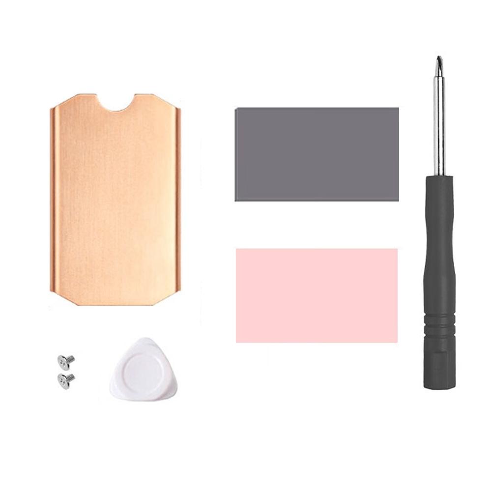 

Copper SSD Heatsink with Thermal Silicone Pad SSD Cooling Heat Sink Laptop Desktop 0.8mm/1mm/2mm for M.2 2280 SSD