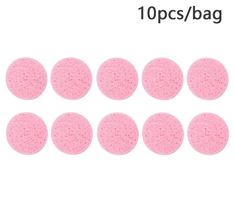 10Pcs Face Cleaning Sponge Pad for Exfoliator Mask Facial SPA Massage Makeup Removal Thicker Compress Natural Cellulose Reusable