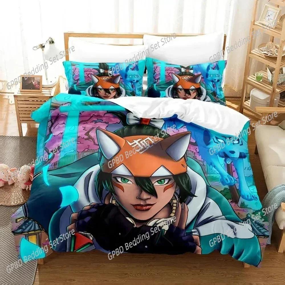 Kiriko Heads Overwatch 2 3D NEW Duvet Cover Pillowcase Bedding Set Adult Girl Bedroom Decoration Children Single Double Large
