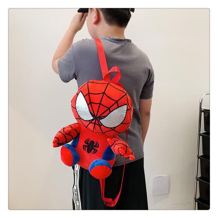 Rucsac de pluș Spider-Man Cartoon: Geantă de telefon mobil părinte-copil pentru copii