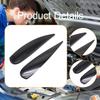 2x Front Road Illuminating Light Eyebrow Covers Head Lamps Eyelid Cover Trims Headlight