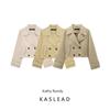 Kaslead New Arrival Women's Clothing Fashion Style Fashion Casual Easiest for Match Short Trench Coat 3046048