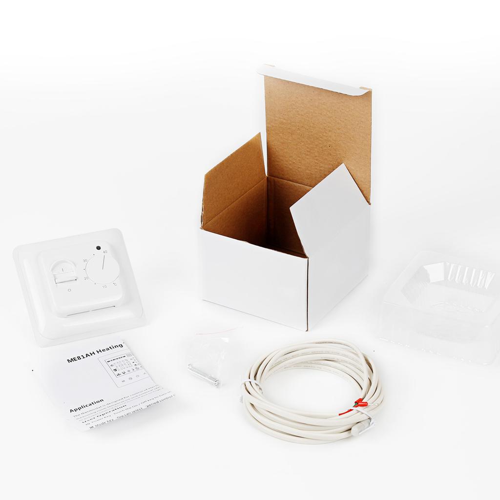 230V Mechanical Thermostat Non Programmable Manual Thermostat Underfloor Heating Controller with External Sensor