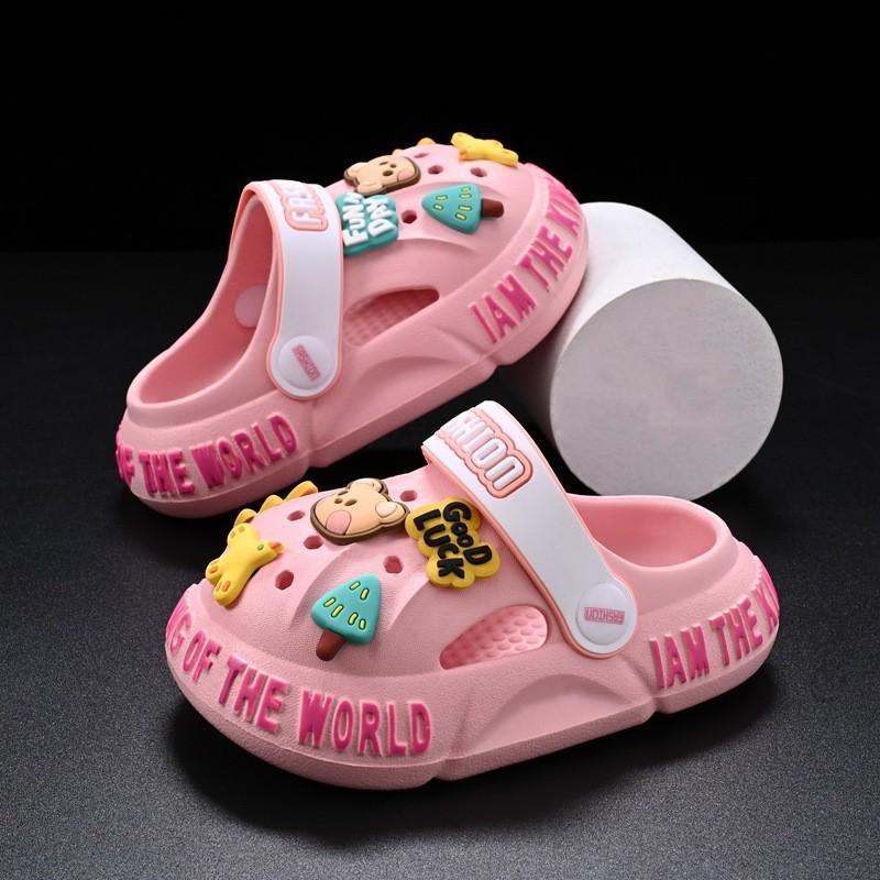 Stylish Breathable And Kids Hole Shoes Nonslip Summer Slippers For Boys And Girls In Colors Multiple