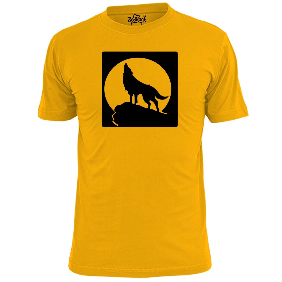 Mens Howling Wolf Moon Silhouette T shirt 4XL