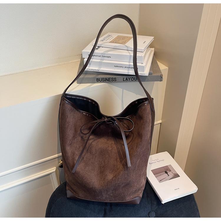 Leopard Print Bag Women's Large Capacity Autumn and Winter Matte Retro Shoulder Bag Casual Commuter Tote Bag